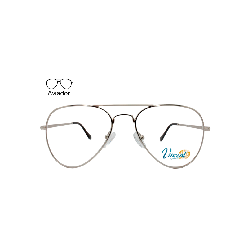 Lente Oftálmico Vincent Eyewear VT001 Plata