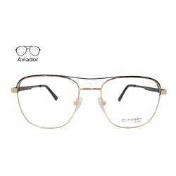 Lente Oftálmico C - Mark CMV227M6807 Negro con dorado