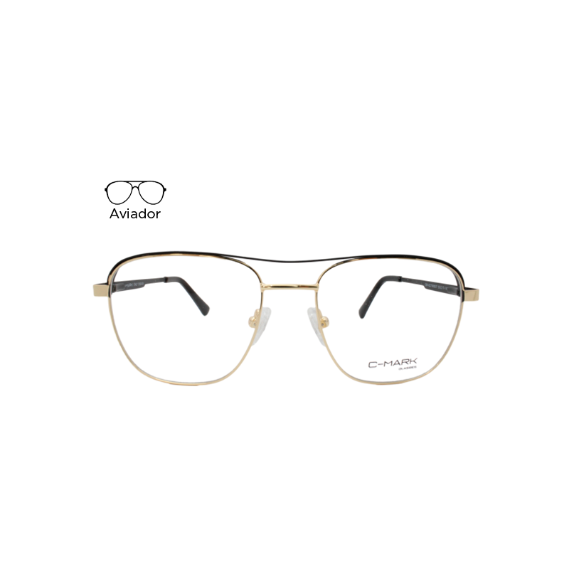 Lente Oftálmico C - Mark CMV227M6807 Negro con dorado