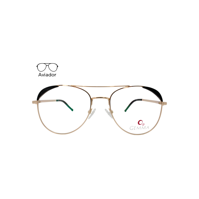 Lente Oftálmico Gemma GEMCJ005 Dorado con negro