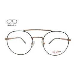 Lente Oftálmico Top Moda Eyewear TM2324M Verde con dorado
