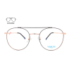 Lente Oftálmico Visual Eyewear METALVS19006 Dorado con negro