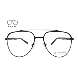 Lente Oftálmico C - Mark CMV2212M3810 Negro mate