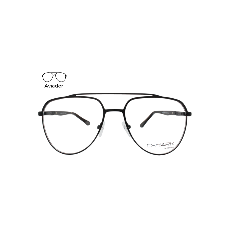Lente Oftálmico C - Mark CMV2212M3810 Negro mate