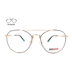 Lente Oftálmico Tom Berry Eyewear 1007MD53 Dorado