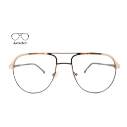 Lente Oftálmico Lawrence YC049 Dorado