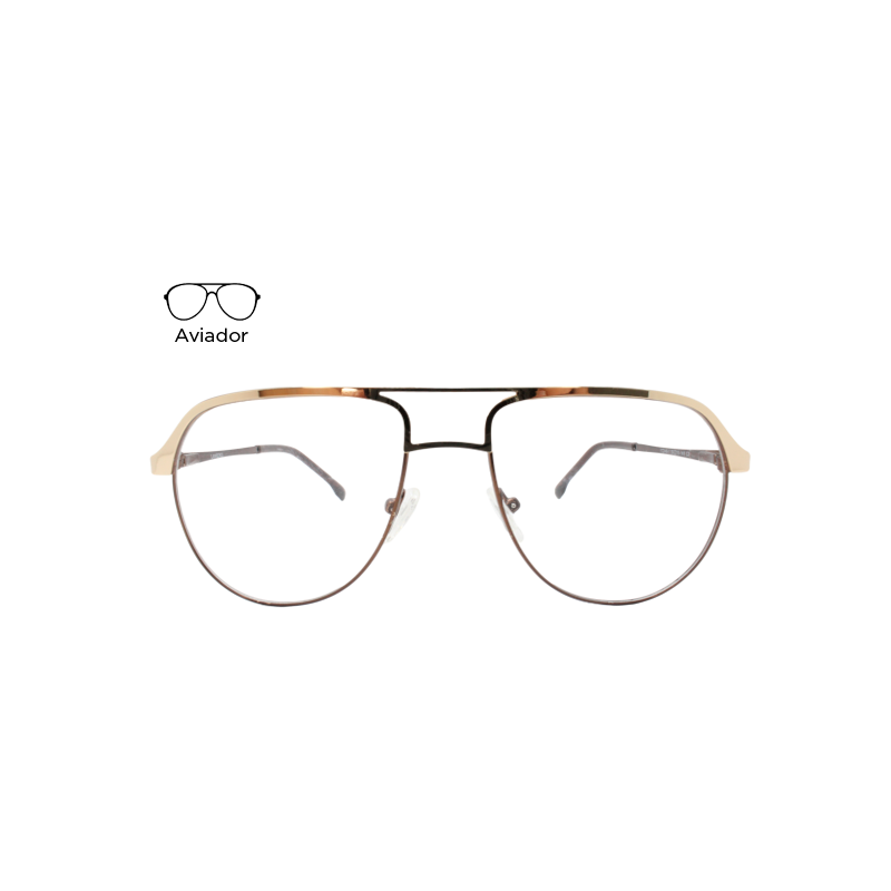 Lente Oftálmico Lawrence YC049 Dorado