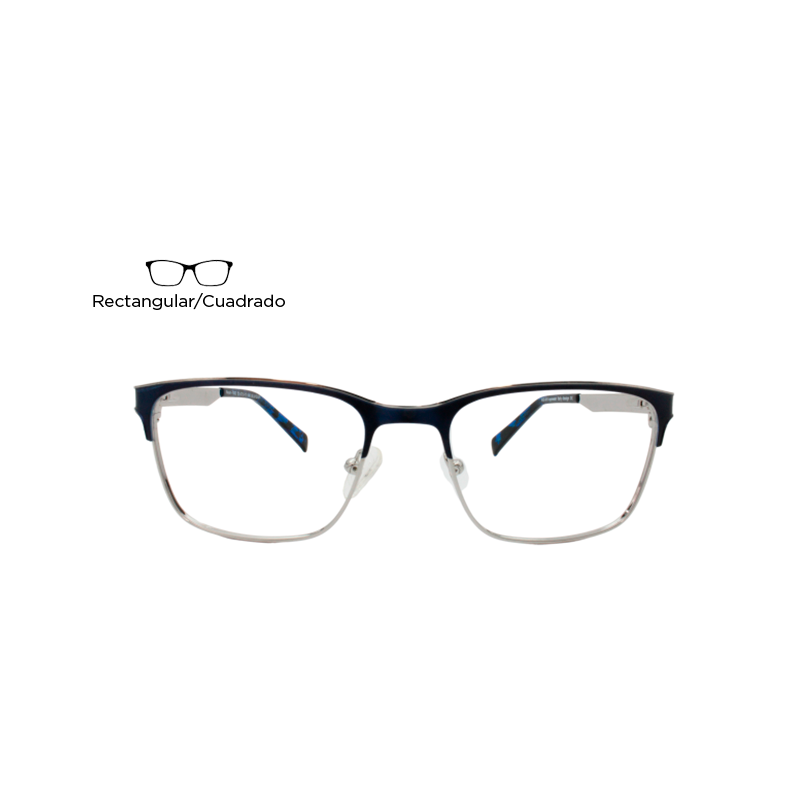 Lente Oftálmico Noah NOAH.7002.BLU.GUN Plata con azul