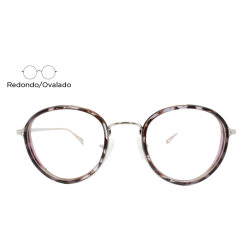 Lente Oftálmico Miss Moe MOEA9018TRS Morado carey con plata