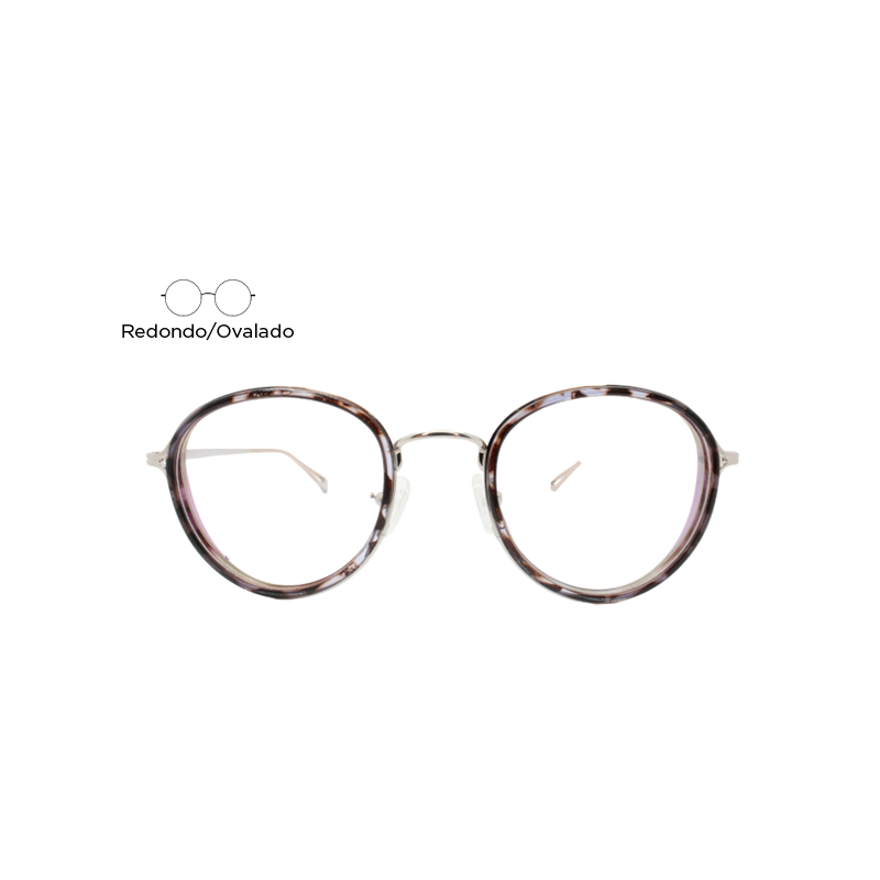 Lente Oftálmico Miss Moe MOEA9018TRS Morado carey con plata