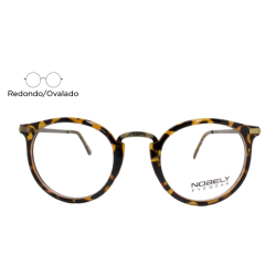 Lente Oftálmico Nobely Eyewear NOB0856 Carey con dorado