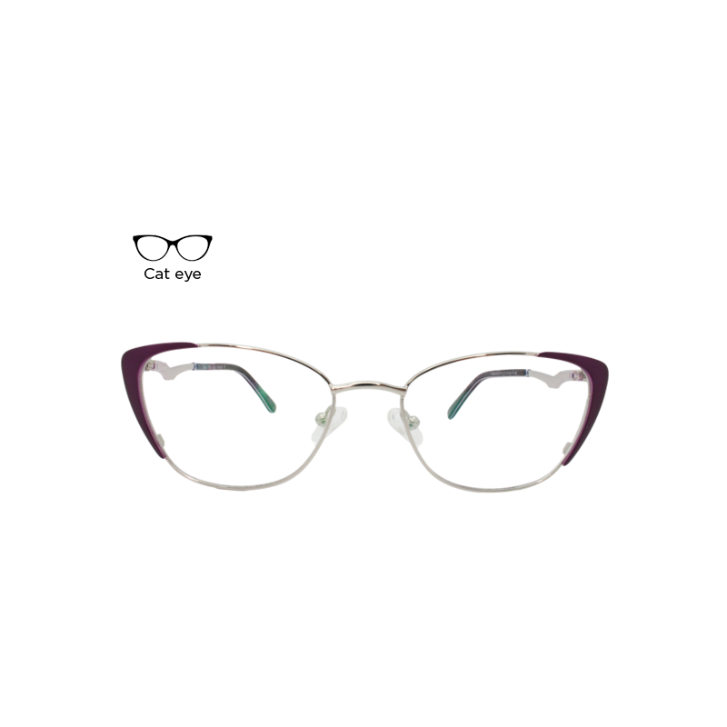 Lente Oftálmico Miss Moe 1001D Morado con plata