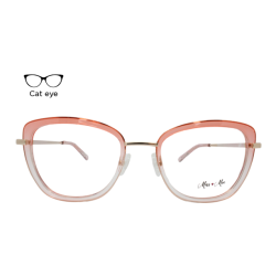 Lente Oftálmico Miss Moe A9015TR Dorado con rosa