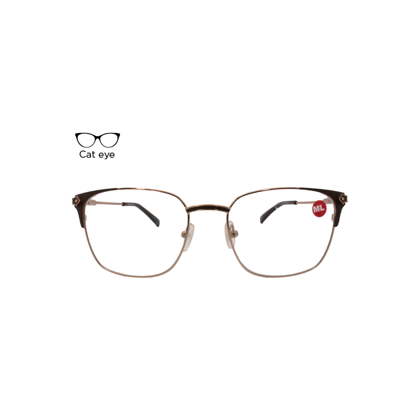 Lente Oftálmico Nikitana Eyewear NK9823BC4 Dorado con café