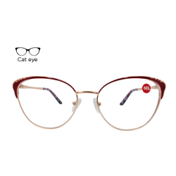 Lente Oftálmico Nikitana Eyewear NK9849FC3 Dorado con rojo
