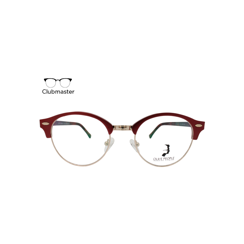 Lente Oftálmico Olive People 010BURGLD Rojo con dorado