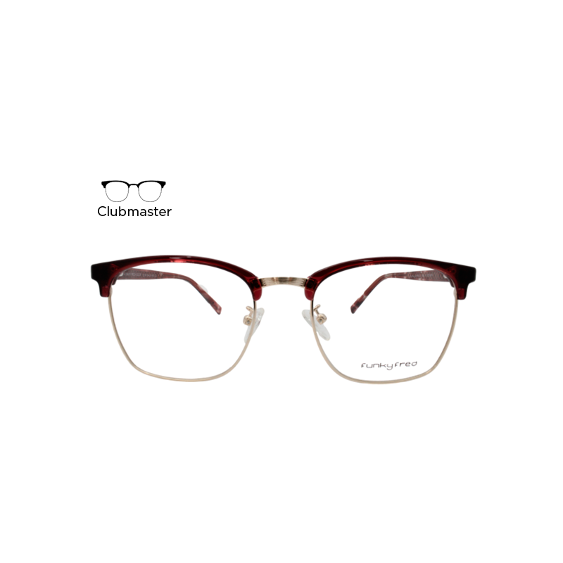 Lente Oftálmico Funky Fred Eyewear A2223F Tinto con plata