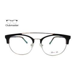 Lente Oftálmico Miss Moe A9012TR Negro con plata