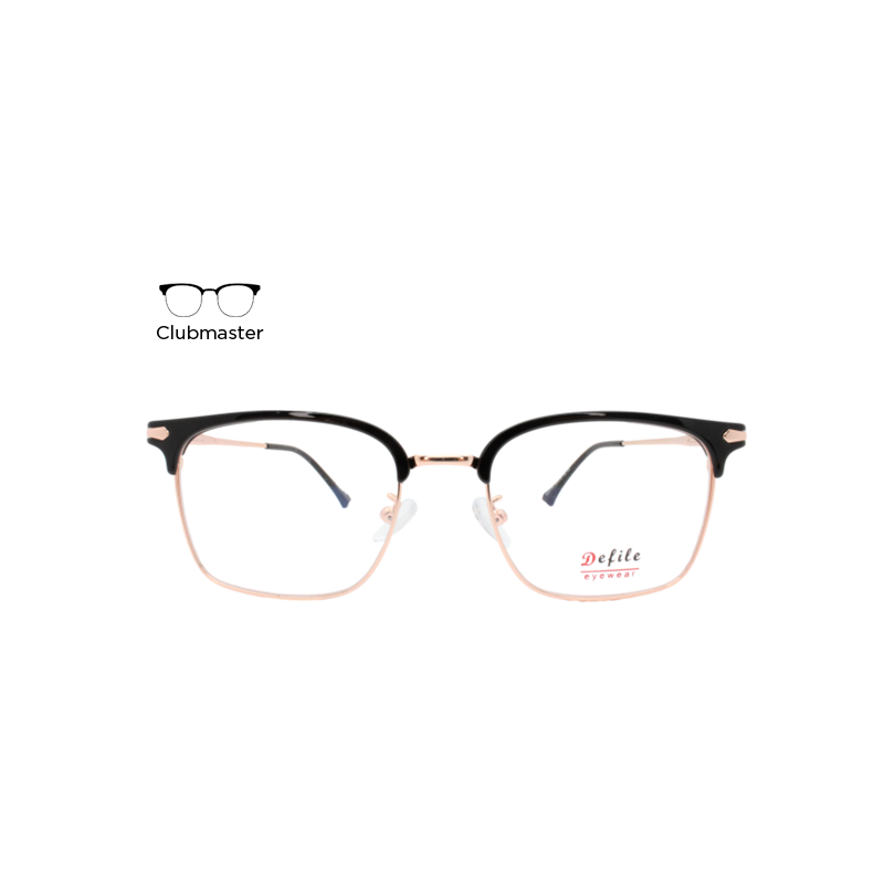 Lente Oftálmico Defile Eyewear D2017TJ Negro con dorado