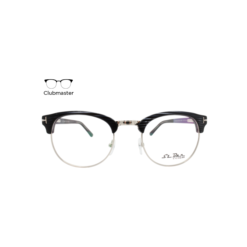 Lente Oftálmico St Bar Eyewear STB08342 Negro con plata