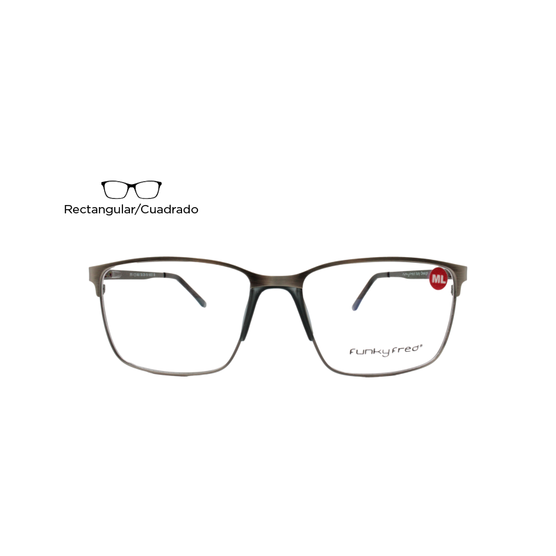Lente Oftálmico Funky Fred Eyewear FF1214MD58 Plata mate