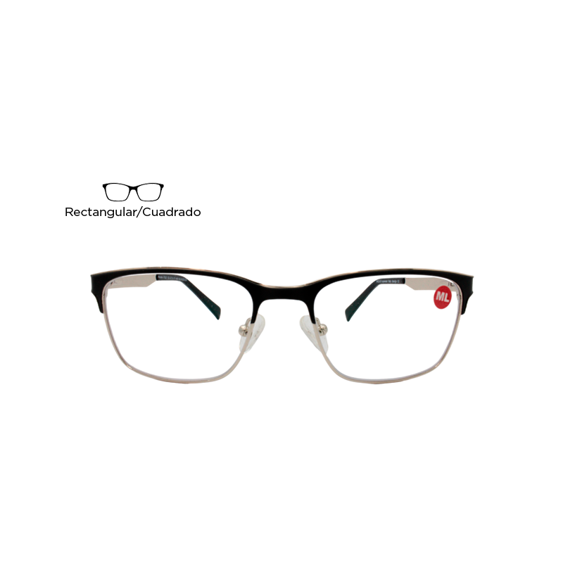 Lente Oftálmico Noah NOAH.7002.BLK.GOLD Dorado con negro