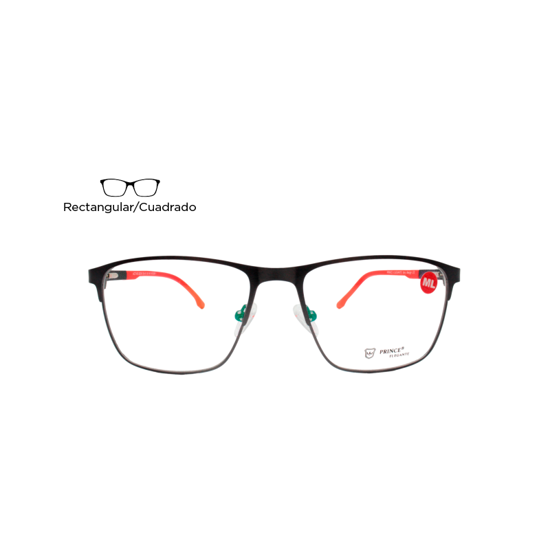 Lente Oftálmico Prince Elegante ACTIVE203MGUN Negro mate