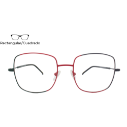 Lente Oftálmico C - Mark CMV2212M7104 Rojo con negro mate