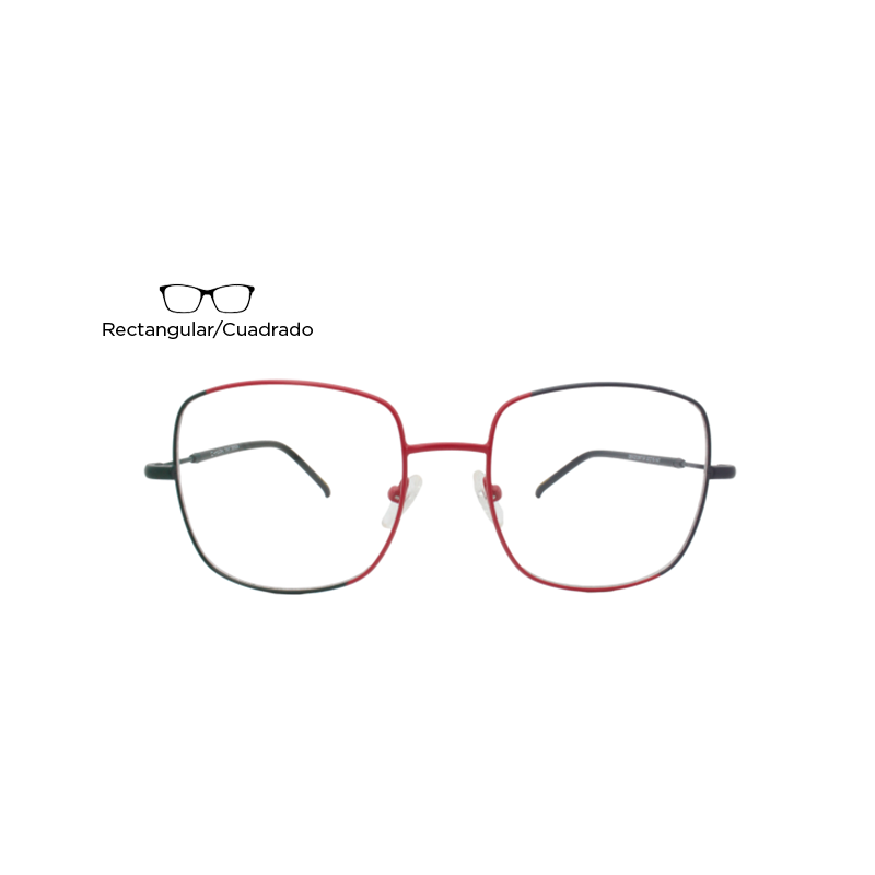 Lente Oftálmico C - Mark CMV2212M7104 Rojo con negro mate