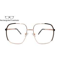 Lente Oftálmico Rosse Lo ROS0653 Dorado con negro