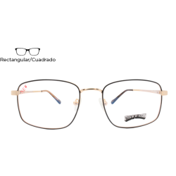 Lente Oftálmico Eyes of Western EW1178 Dorado con negro