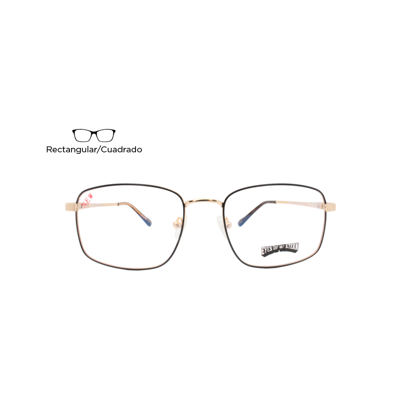 Lente Oftálmico Eyes of Western EW1178 Dorado con negro