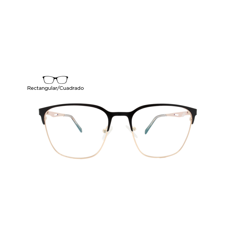 Lente Oftálmico Prince Elegante XG102 Negro con dorado