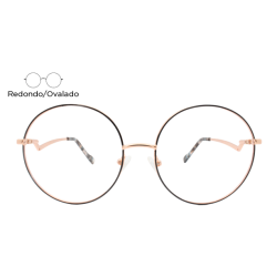 Lente Oftálmico Rosse Lo ROS0646 Negro con dorado