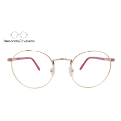 Lente Oftálmico Olive People ROUND009 Rosa con dorado