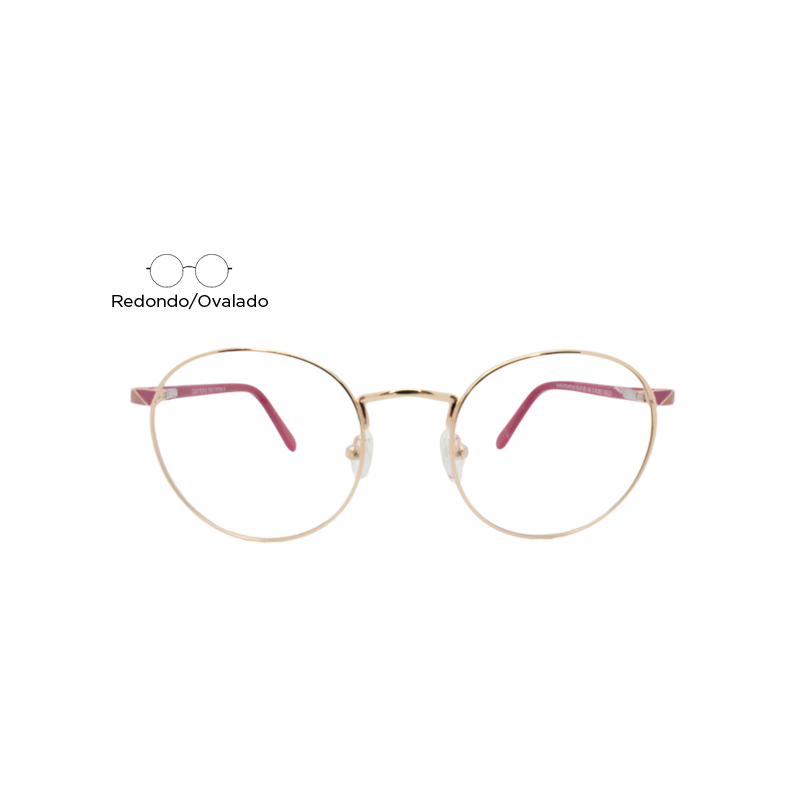 Lente Oftálmico Olive People ROUND009 Rosa con dorado