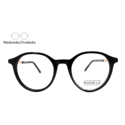 Lente Oftálmico Rosse Lo AC8021C1 Negro con dorado