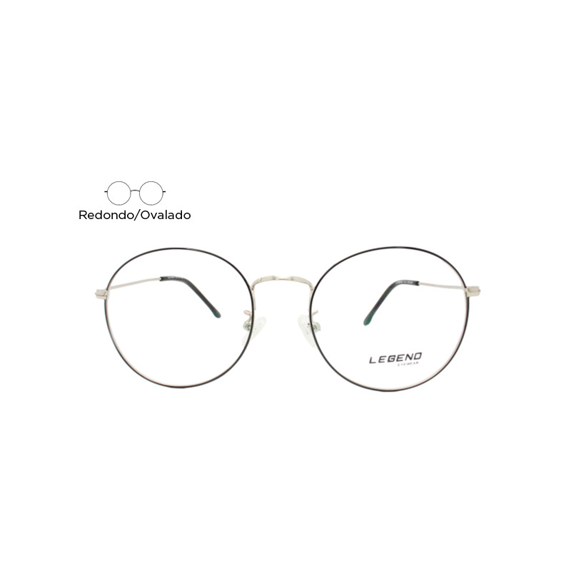 Lente Oftálmico Legend Eyewear LEG0540 Negro con plata
