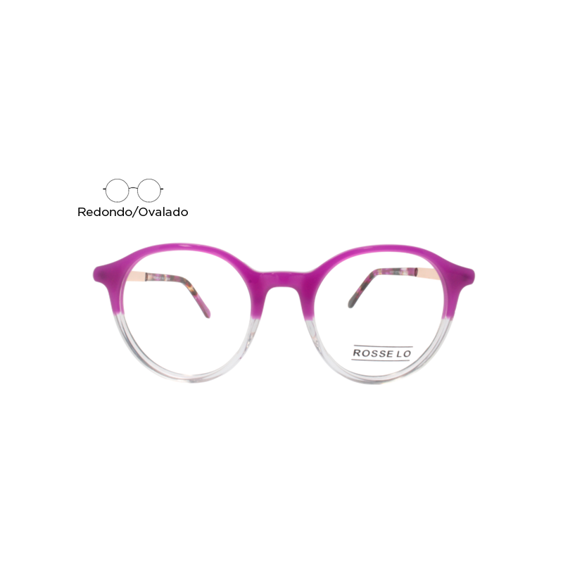 Lente Oftálmico Rosse Lo AC8021C5 Morado transparente