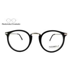 Lente Oftálmico Nobely Eyewear NOB0856 Negro con plata