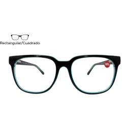 Lente Oftálmico Caffdy Eyewear TC158C3 Negro con azul