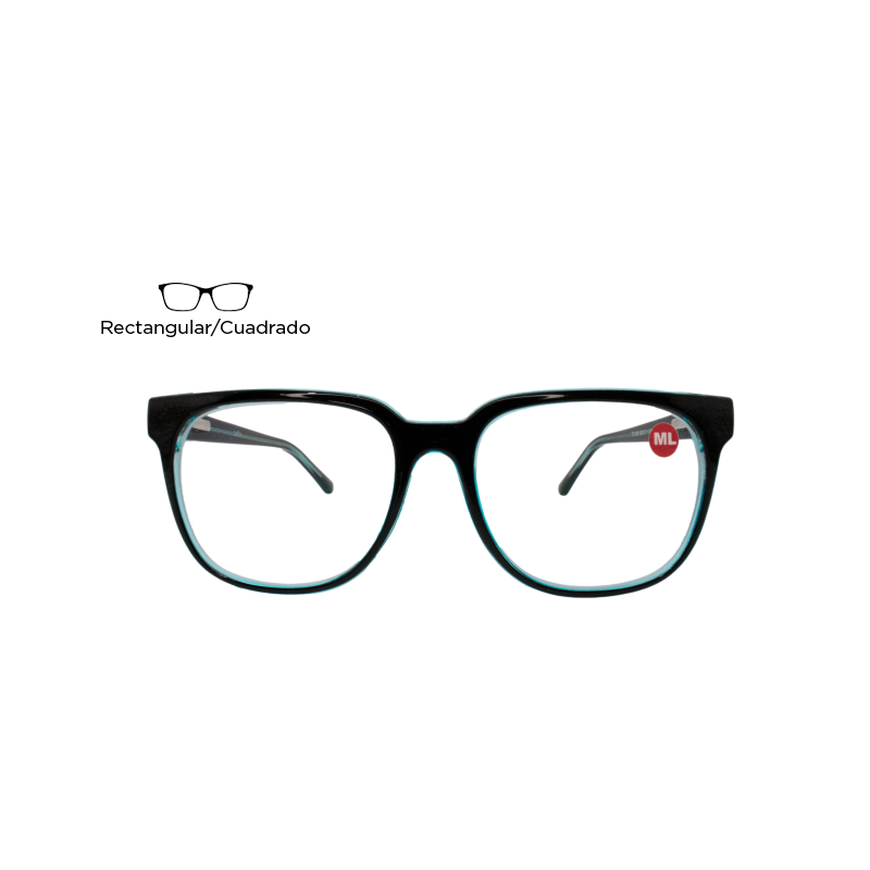 Lente Oftálmico Caffdy Eyewear TC158C3 Negro con azul