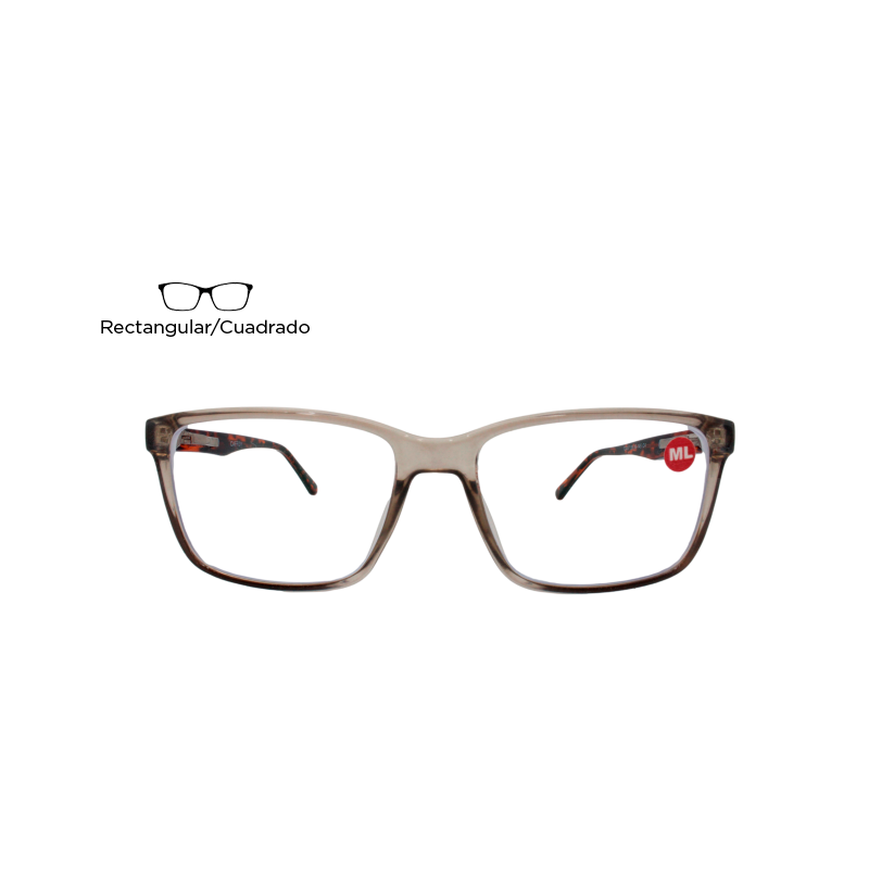 Lente Oftálmico Caffdy Eyewear TC407C4 Café transparente