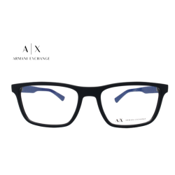 Lente Oftálmico marca Armani Exchange AX3067 Negro mate con azul