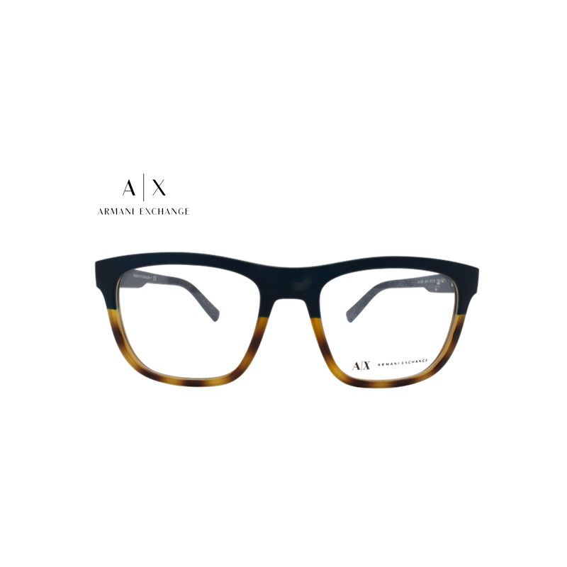 Lente Oftálmico marca Armani Exchange AX3050 Azul con carey mate