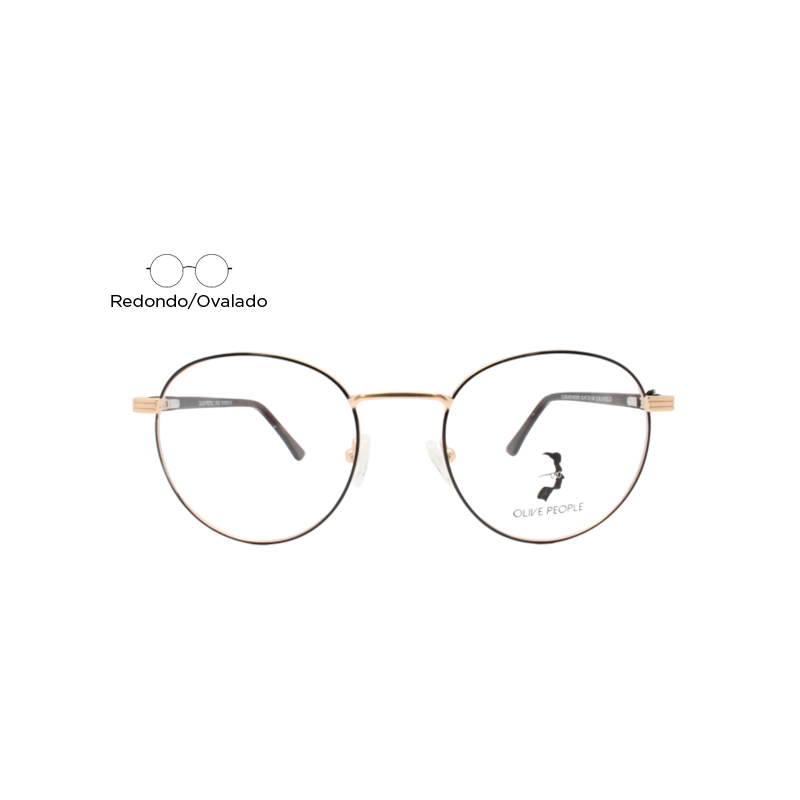 Lente Oftálmico Olive People ROUND008 Carey con dorado