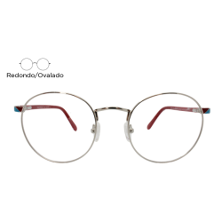 Lente Oftálmico Olive People ROUND009 Tinto con plata